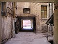 A typical older house backyard with shared slums