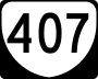 State Route 407 marker