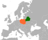 Location map for Belarus and Poland.