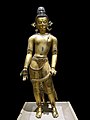 Room 33 - Statue of Bodhisattva Avalokiteshvara, gilded bronze. Nepal, 16th century AD