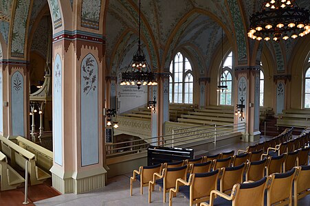 Interior of Joensuu Church by Josef Stenbäck in Joensuu