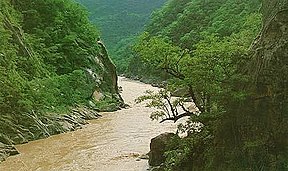 Die Río Pilcomayo se boloop in Bolivië.