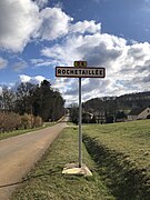 Panneau d'entrée dans Rochetaillée