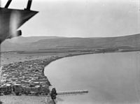 Letecký pohled na Samakh, Palestina