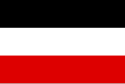 Horizontal tricolor (black, white, reid)