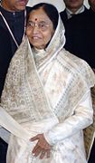 Pratibha Patil, première présidente de l'Inde, de 2007 à 2012.