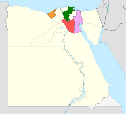 Greater Cairo in red