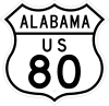 US 80 route marker