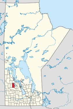 Location of Dauphin in Manitoba