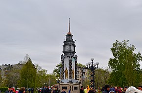 Часовая башня в городе Житикара