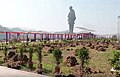 Statue of Unity, as seen across the lawns.