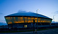 The SSE Hydro in der Abenddämmerung im September 2013