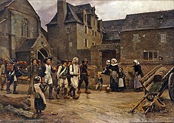 Les Révoltés de Fouesnant ramenés à Quimper par la garde nationale, 1886 Jules Girardet Musée de Quimper.