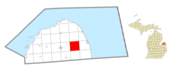 Location within Huron County