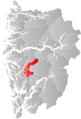 Vaksdal within Vestland