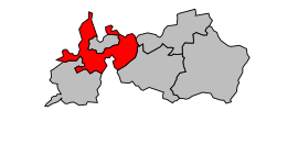 Location of the canton in the arrondissement of Sarreguemines