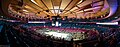 interior do MSG na configuração para basquetebol