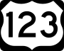 U.S. Route 123 marker