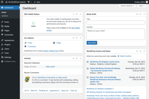 WordPress 6.4 Dashboard