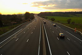 De A11 tussen Brou en Le Mans