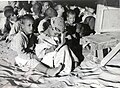 Makeshift school for Palestinian refugees.