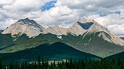 Mountains of various heights