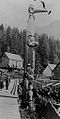 Tlingit totem pole in Ketchikan, Alaska, c. 1901