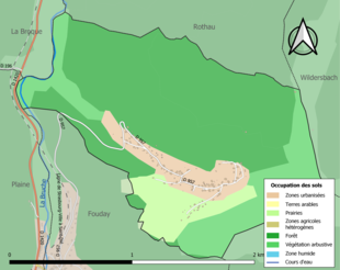 Land use map in colors.