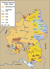 Württemberg 1789–1810 und 1810–1945