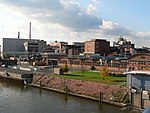 Industriepark Höchst sedd från Leunabrücke