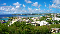 Vista de Aganha, com o Forte de Santa Águeda em destaque.