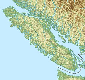 Map showing the location of Goldstream Provincial Park