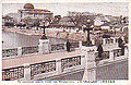 Panorama de la ville japonaise d'Hiroshima dans les années 1910 : vue sur le Palais d’exposition industrielle de la préfecture, connu après les bombardements sous le nom de Dôme de Genbaku.