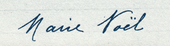 signature de Marie Noël