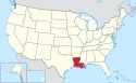 Location map of Louisiana.