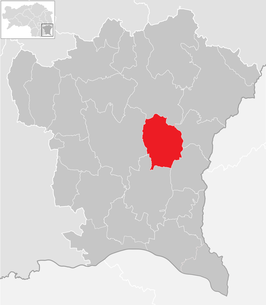 Lage der Gemeinde Bad Gleichenberg im Bezirk Südoststeiermark (anklickbare Karte)