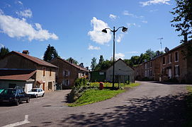 Two rows of old workers' houses.