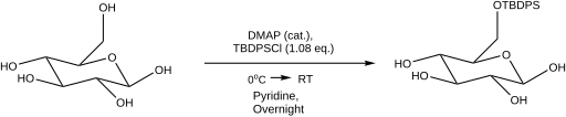 Glucose-TBDPS protection