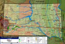 Terrain ug Panguna nga Mga Hiyas sa Geographic sa South Dakota