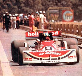 Ribeiro tijdens de Grand Prix van Argentinië, 1977