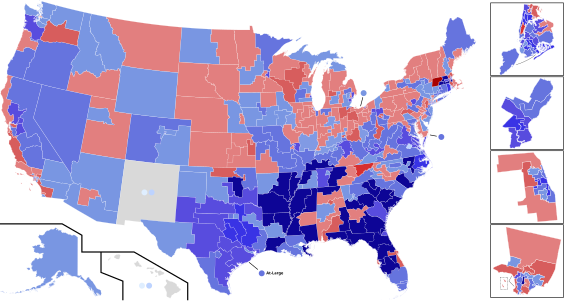 District results by vote share