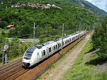 Test de funcționare a primului tren pe linia Maurienne în coborâre de la Modane spre Saint-Jean-de-Maurienne.