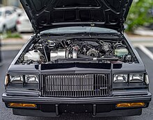 1987 Buick Regal Grand National Engine. Visible factory Garret turbocharger