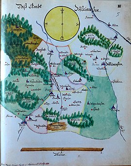 Das Amt Meinersen im Ämteratlas des Fürstentums Lüneburg, um 1600