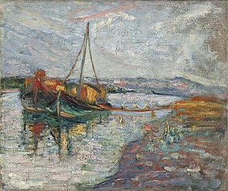 Skibe på floden Sava, 1900