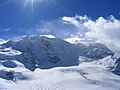 Piz Palü e Bellavista visti dalla cima Diavolezza