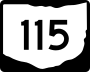 State Route 115 marker