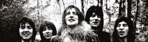 Faces in 1970. Left to right: Ronnie Lane, Ian McLagan, Rod Stewart, Ronnie Wood and Kenney Jones.