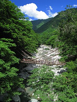 Miyoshidagi mashhur Kazura koʻprigi