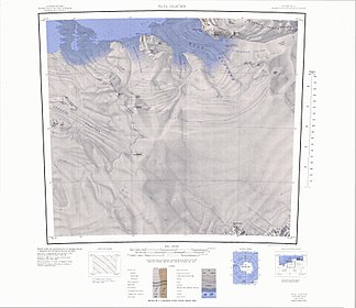 Kartenblatt Hull Glacier von 1969, Coulter Heights im nordwestlichen Viertel